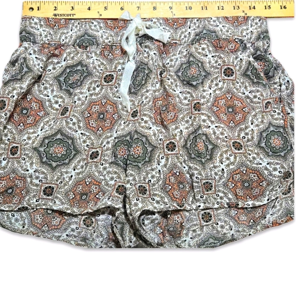 JOIE Layana Silk Lounge Shorts Petunia Tile Mandala Floral Print Size M - Picture 7 of 9